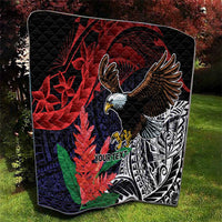 American Samoa Bald Eagle Personalized Quilt Samoa Muamua Le Atua