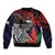 American Samoa Bald Eagle Personalized Sleeve Zip Bomber Jacket Samoa Muamua Le Atua