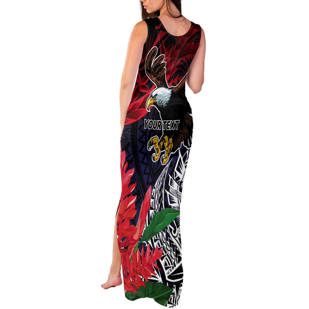 American Samoa Bald Eagle Personalized Tank Maxi Dress Samoa Muamua Le Atua