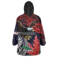 American Samoa Bald Eagle Personalized Wearable Blanket Hoodie Samoa Muamua Le Atua