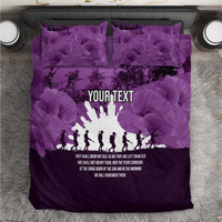 Anzac Day Gallipoli Personalised Bedding Set Purple Poppy Flowers