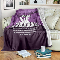 Anzac Day Gallipoli Personalised Blanket Purple Poppy Flowers LT9 Purple - Polynesian Pride
