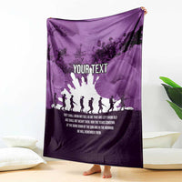Anzac Day Gallipoli Personalised Blanket Purple Poppy Flowers LT9 - Polynesian Pride