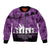 Anzac Day Gallipoli Personalised Bomber Jacket Purple Poppy Flowers