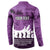 Anzac Day Gallipoli Personalised Button Sweatshirt Purple Poppy Flowers