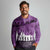 Anzac Day Gallipoli Personalised Long Sleeve Polo Shirt Purple Poppy Flowers