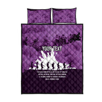 Anzac Day Gallipoli Personalised Quilt Bed Set Purple Poppy Flowers LT9 - Polynesian Pride