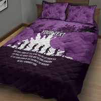 Anzac Day Gallipoli Personalised Quilt Bed Set Purple Poppy Flowers LT9 - Polynesian Pride
