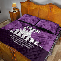 Anzac Day Gallipoli Personalised Quilt Bed Set Purple Poppy Flowers LT9 - Polynesian Pride