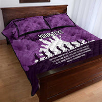 Anzac Day Gallipoli Personalised Quilt Bed Set Purple Poppy Flowers LT9 - Polynesian Pride