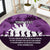 Anzac Day Gallipoli Personalised Round Carpet Purple Poppy Flowers