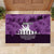 Anzac Day Gallipoli Personalised Rubber Doormat Purple Poppy Flowers