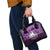 Anzac Day Gallipoli Personalised Shoulder Handbag Purple Poppy Flowers