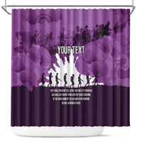 Anzac Day Gallipoli Personalised Shower Curtain Purple Poppy Flowers LT9 Purple - Polynesian Pride