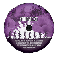 Anzac Day Gallipoli Personalised Spare Tire Cover Purple Poppy Flowers LT9 - Polynesian Pride