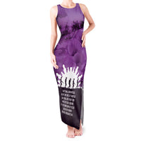 Anzac Day Gallipoli Personalised Tank Maxi Dress Purple Poppy Flowers LT9 Women Purple - Polynesian Pride