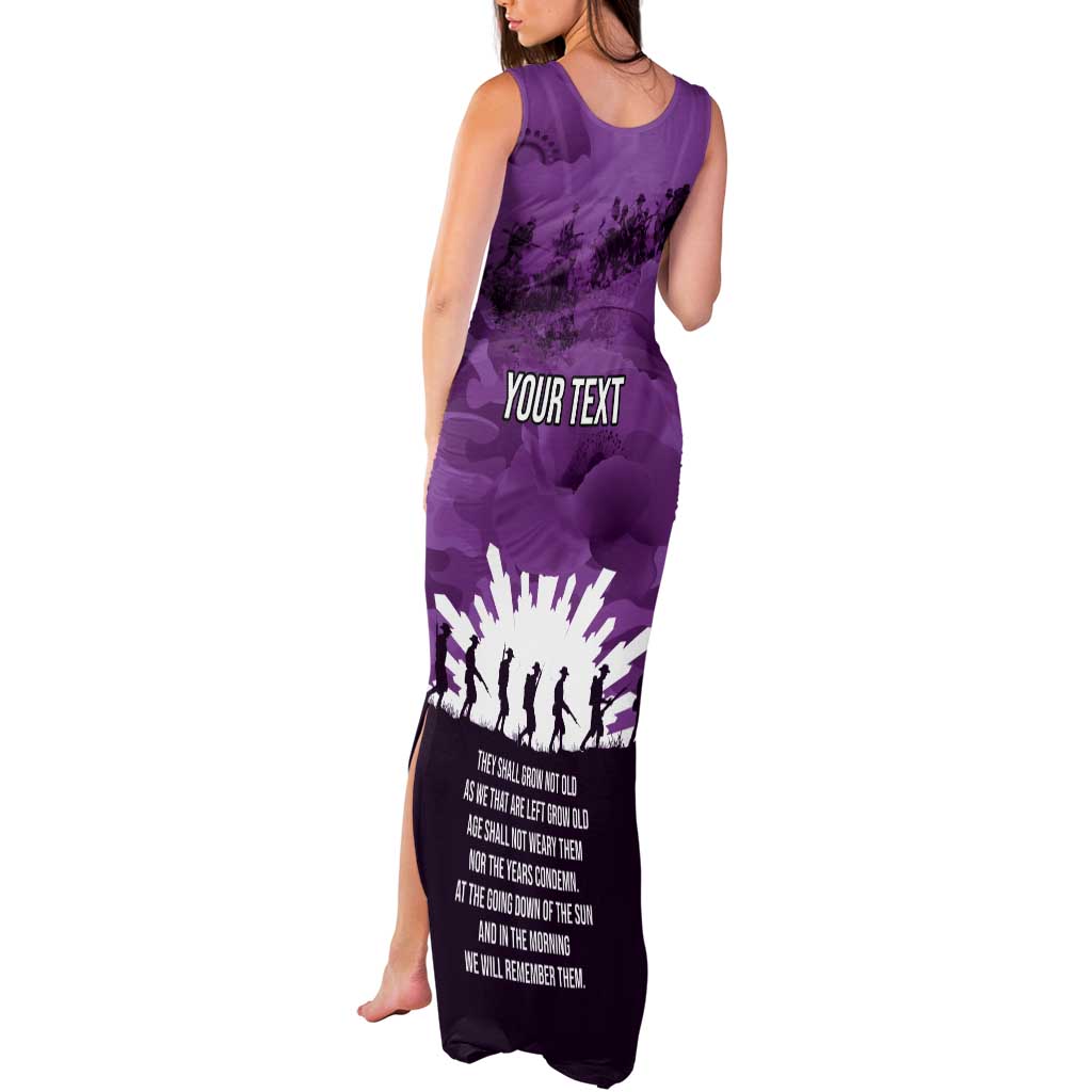 Anzac Day Gallipoli Personalised Tank Maxi Dress Purple Poppy Flowers LT9 - Polynesian Pride