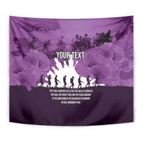 Anzac Day Gallipoli Personalised Tapestry Purple Poppy Flowers LT9 - Polynesian Pride