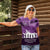 Anzac Day Gallipoli Personalised Women Polo Shirt Purple Poppy Flowers