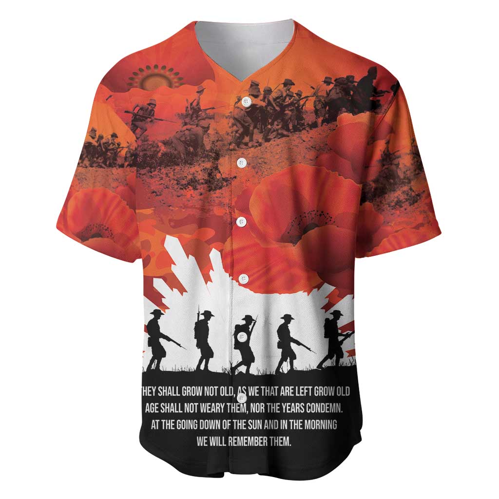 Anzac Day Gallipoli Personalised Baseball Jersey Red Poppy Flowers