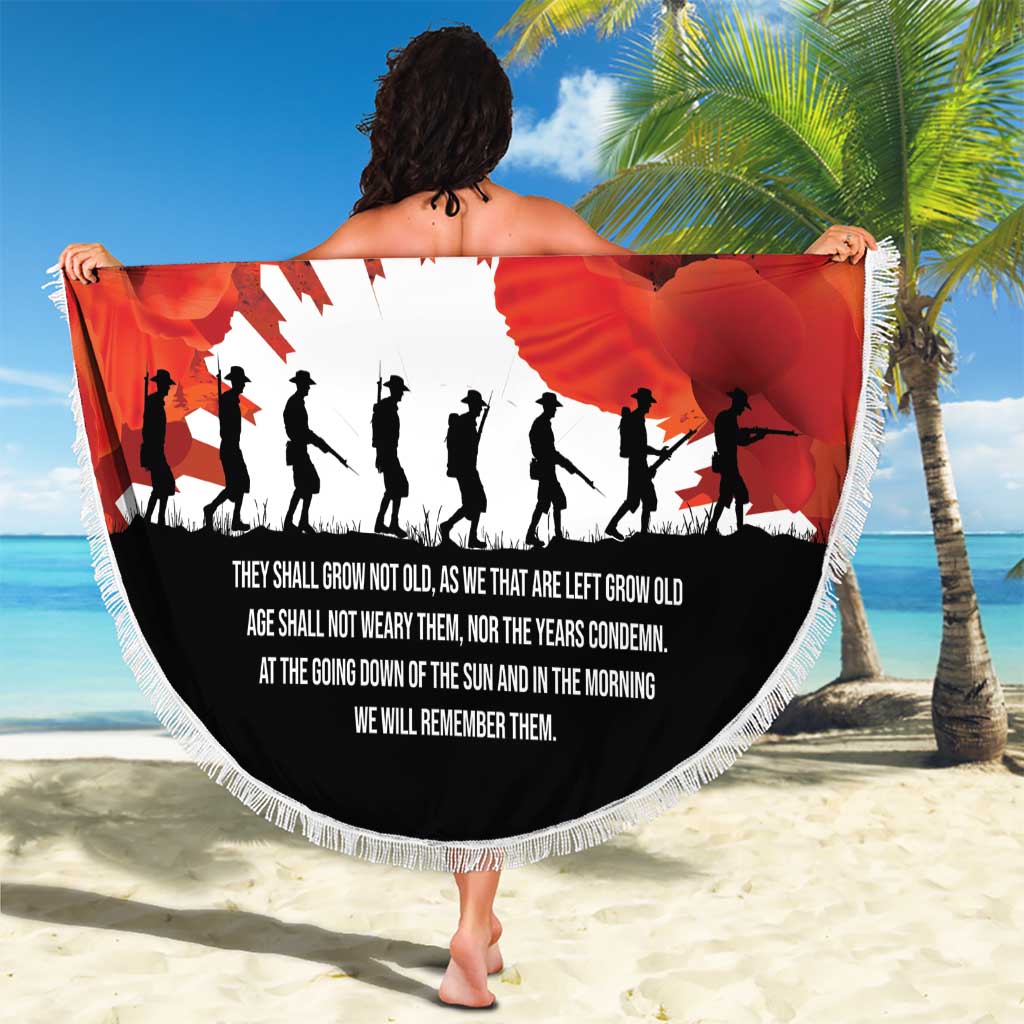 Anzac Day Gallipoli Personalised Beach Blanket Red Poppy Flowers