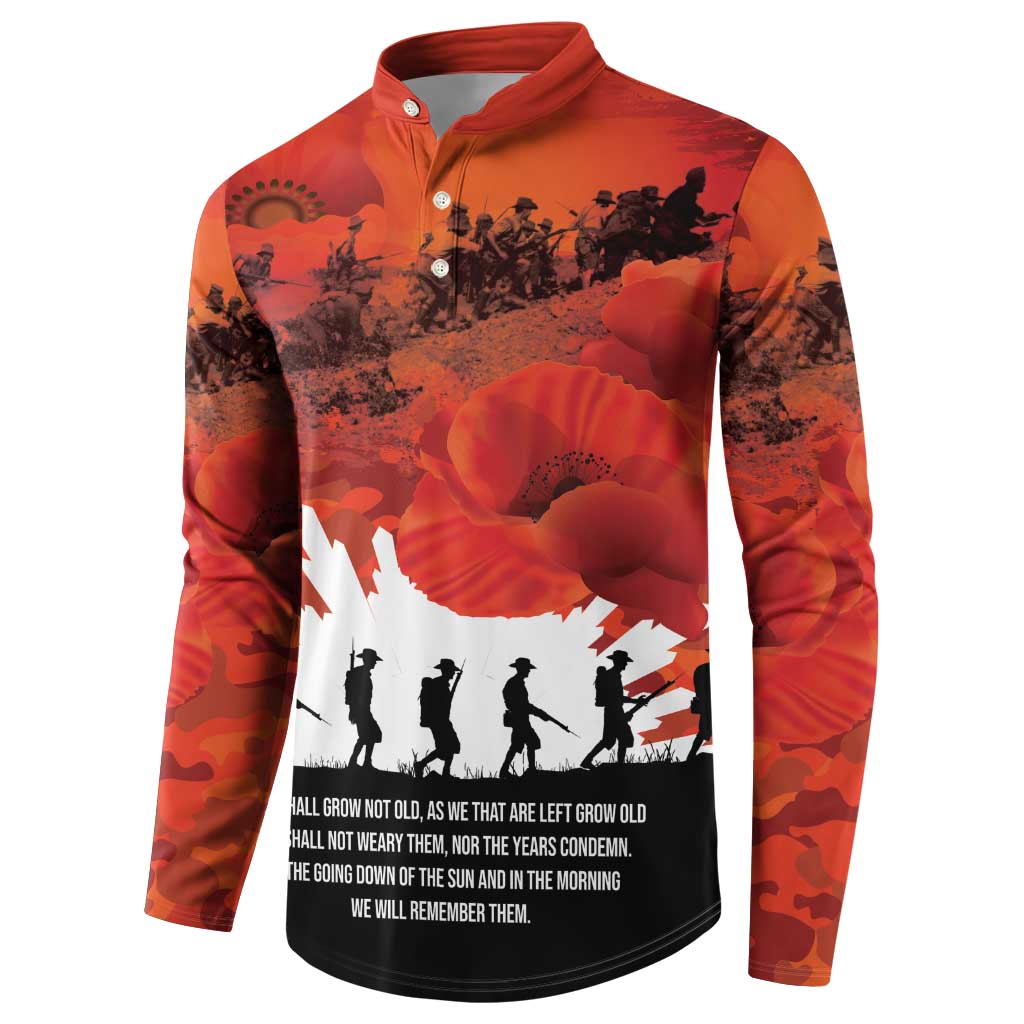 Anzac Day Gallipoli Personalised Button Sweatshirt Red Poppy Flowers