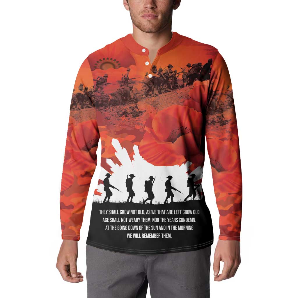 Anzac Day Gallipoli Personalised Button Sweatshirt Red Poppy Flowers