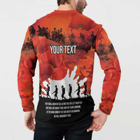 Anzac Day Gallipoli Personalised Button Sweatshirt Red Poppy Flowers