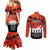 Anzac Day Gallipoli Personalised Couples Matching Mermaid Dress and Long Sleeve Button Shirt Red Poppy Flowers