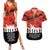 Anzac Day Gallipoli Personalised Couples Matching Summer Maxi Dress and Hawaiian Shirt Red Poppy Flowers