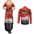 Anzac Day Gallipoli Personalised Couples Matching Summer Maxi Dress and Long Sleeve Button Shirt Red Poppy Flowers