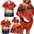 Anzac Day Gallipoli Personalised Family Matching Off Shoulder Short Dress and Hawaiian Shirt Red Poppy Flowers