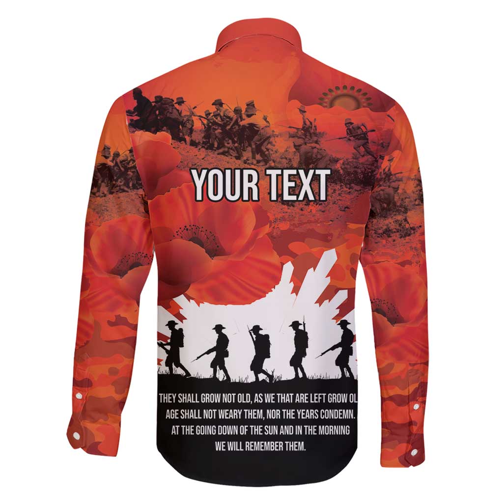 Anzac Day Gallipoli Personalised Family Matching Short Sleeve Bodycon Dress and Hawaiian Shirt Red Poppy Flowers LT9 - Polynesian Pride