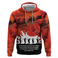 Anzac Day Gallipoli Personalised Hoodie Red Poppy Flowers