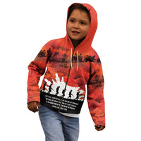 Anzac Day Gallipoli Personalised Kid Hoodie Red Poppy Flowers