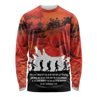 Anzac Day Gallipoli Personalised Long Sleeve Shirt Red Poppy Flowers