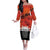 Anzac Day Gallipoli Personalised Off The Shoulder Long Sleeve Dress Red Poppy Flowers