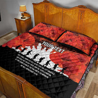 Anzac Day Gallipoli Personalised Quilt Bed Set Red Poppy Flowers