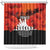 Anzac Day Gallipoli Personalised Shower Curtain Red Poppy Flowers