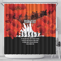 Anzac Day Gallipoli Personalised Shower Curtain Red Poppy Flowers LT9 - Polynesian Pride