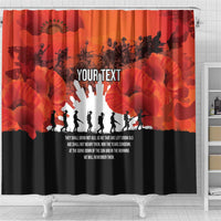 Anzac Day Gallipoli Personalised Shower Curtain Red Poppy Flowers LT9 - Polynesian Pride