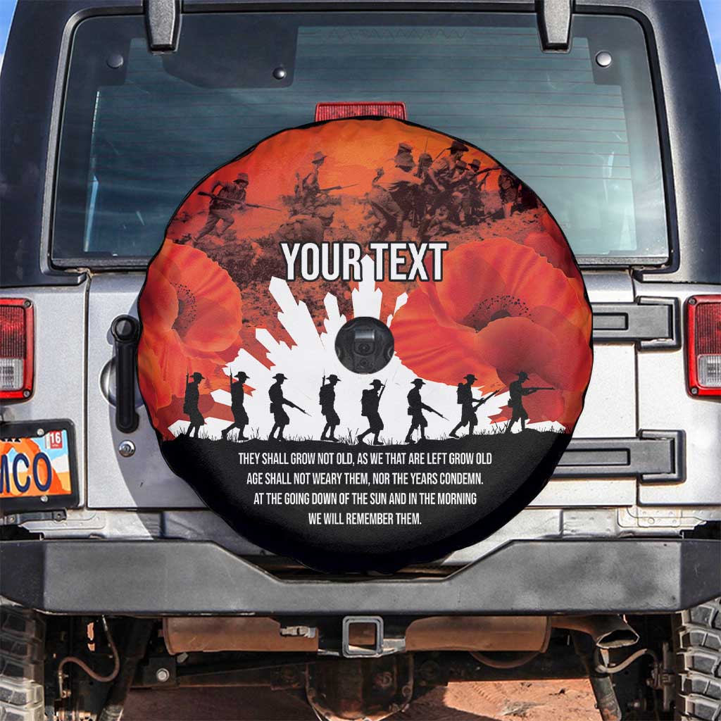 Anzac Day Gallipoli Personalised Spare Tire Cover Red Poppy Flowers LT9 Red - Polynesian Pride