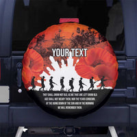 Anzac Day Gallipoli Personalised Spare Tire Cover Red Poppy Flowers LT9 No hole Red - Polynesian Pride
