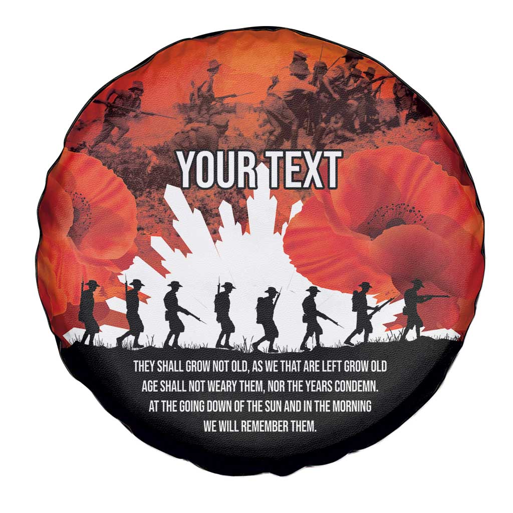 Anzac Day Gallipoli Personalised Spare Tire Cover Red Poppy Flowers LT9 - Polynesian Pride