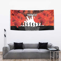 Anzac Day Gallipoli Personalised Tapestry Red Poppy Flowers LT9 - Polynesian Pride