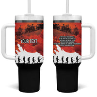 Anzac Day Gallipoli Personalised Tumbler With Handle Red Poppy Flowers