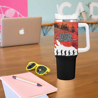 Anzac Day Gallipoli Personalised Tumbler With Handle Red Poppy Flowers