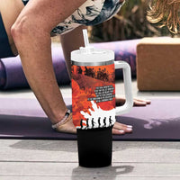 Anzac Day Gallipoli Personalised Tumbler With Handle Red Poppy Flowers