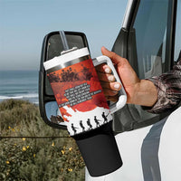 Anzac Day Gallipoli Personalised Tumbler With Handle Red Poppy Flowers