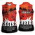 Anzac Day Gallipoli Personalised Women Sleeveless Polo Shirt Red Poppy Flowers